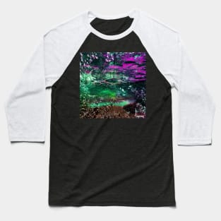 the magical landscape in mexican waterscape ecopop collage art Baseball T-Shirt